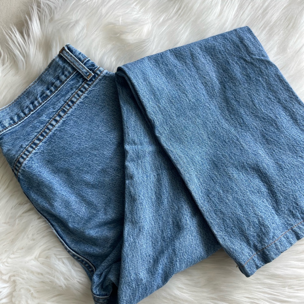 Vintage Made in USA Guess Blue Mid Rise Kick Flare No Pockets Denim Jeans